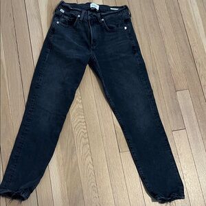 Citizen of Humanity Ella mid rise straight leg Black Jeans